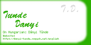 tunde danyi business card