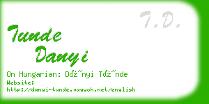 tunde danyi business card